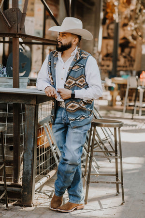 “ Alberto “ |  MEN'S POLAR FLEECE VEST BLUE  MWV1585003