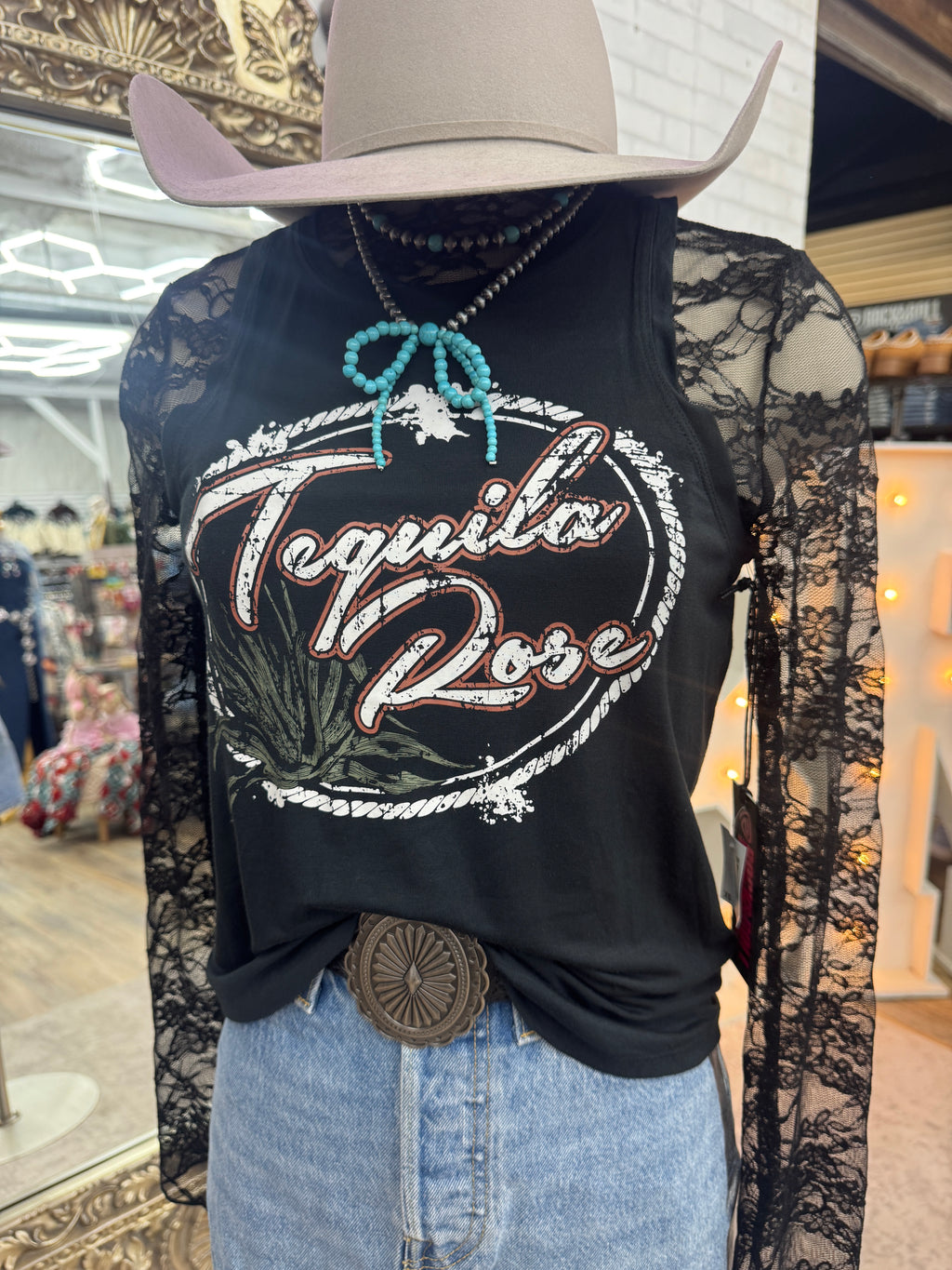 Womens tequila rose tank black panhandle | RRWT20R16Z