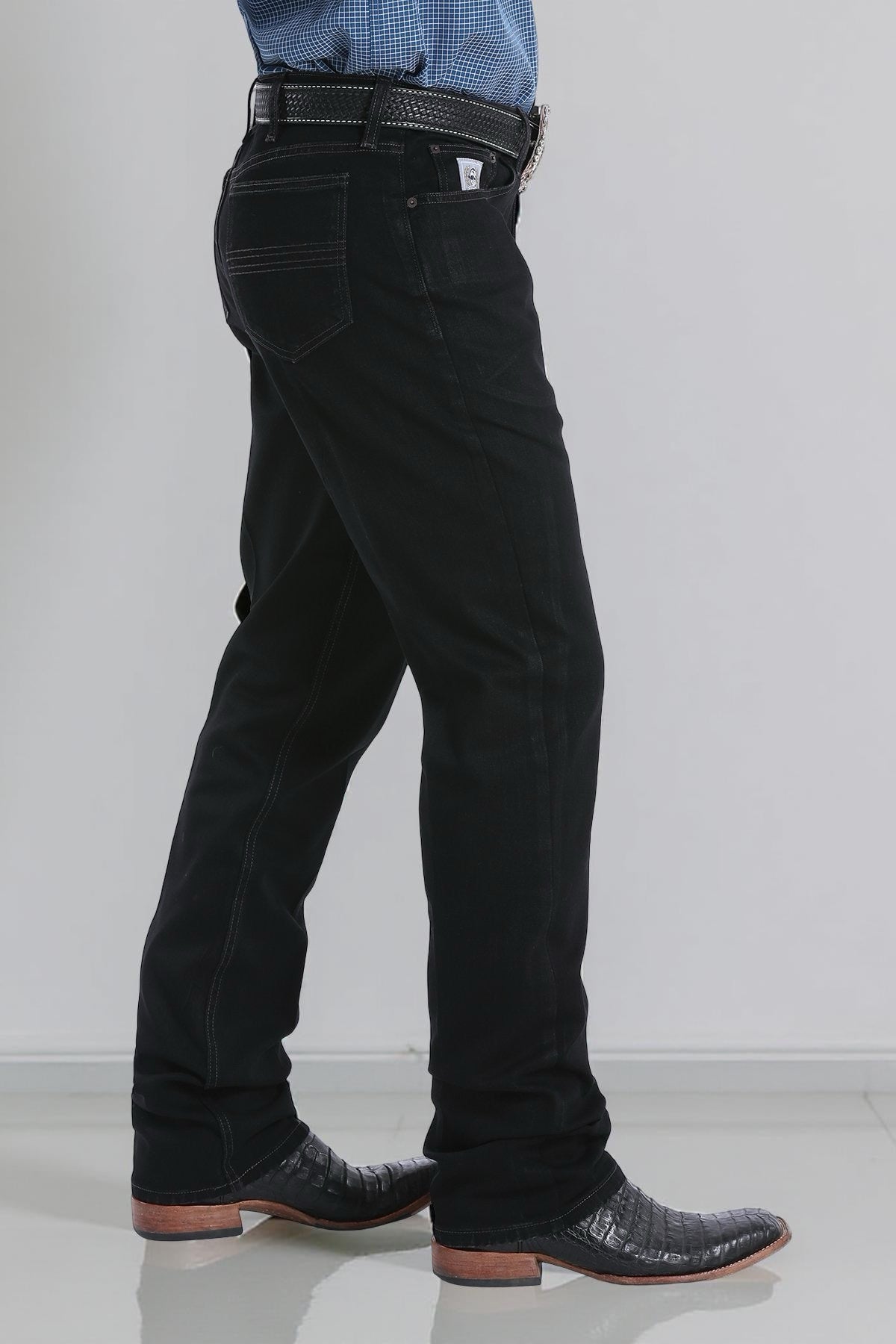 STRAIGHT LEG MEN'S CINCH JEANS BLACK JEANS MB98034012 SILVER LABEL