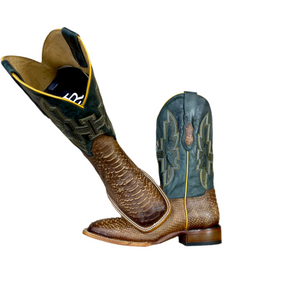 “ Jacob “ | MEN WESTERN BOOTS PYTHON PRINT BROWN