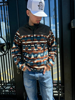 MENS ARIAT BASIS TURQUOISE SERAPE SWEATSHIRT | 10052731