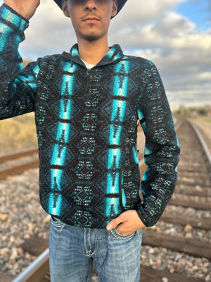Men’s Rock & roll teal pullover | BM91C02296