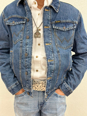 Wrangler Mens Retro Western Denim Jacket - 112335737