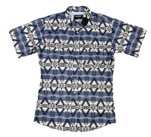 SOL HOOEY MEN’S SHIRT BLUE AZTEC PRINT | HT1861AZST