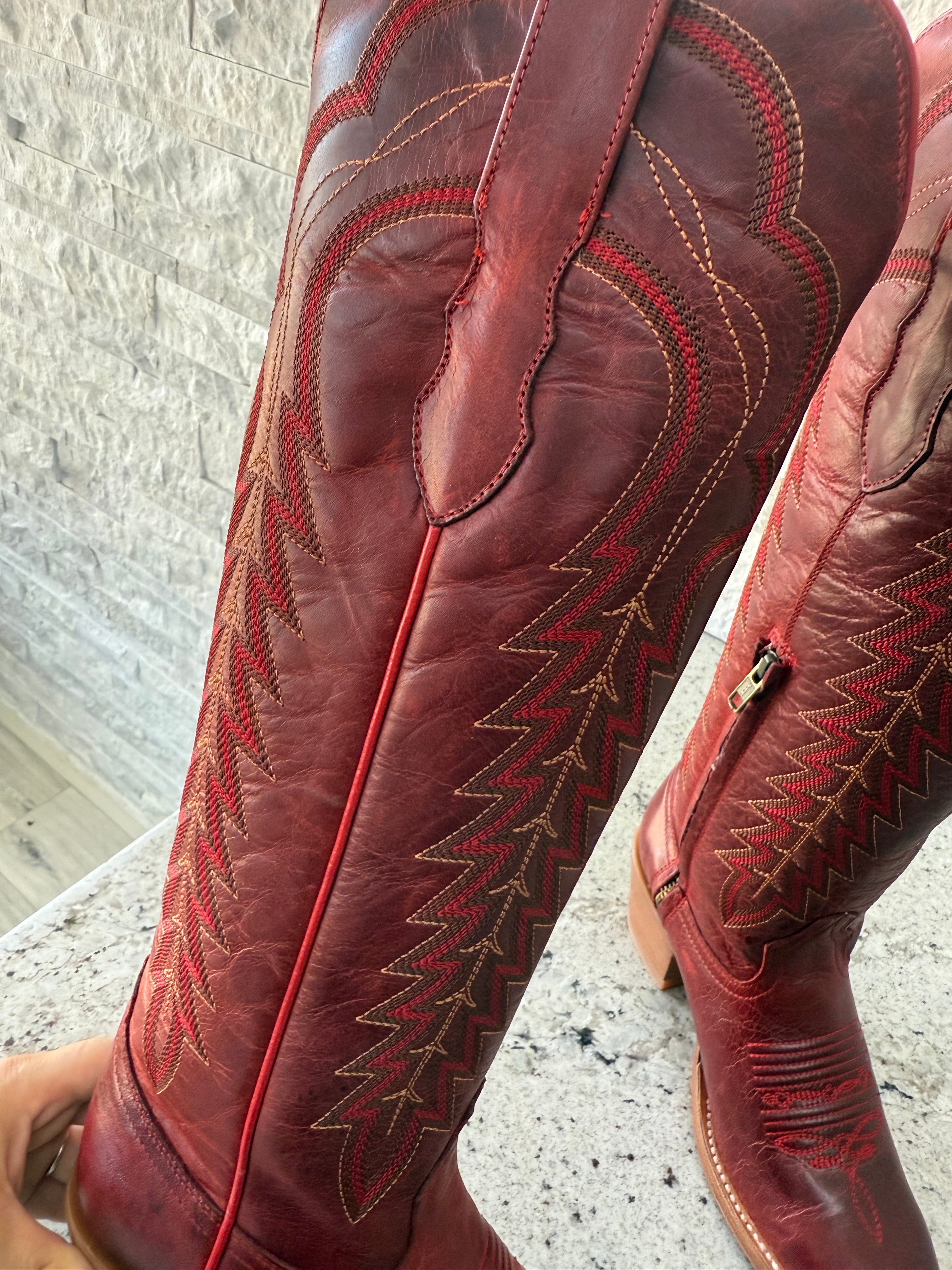 AILANI IRON SPUR BOOT | RED