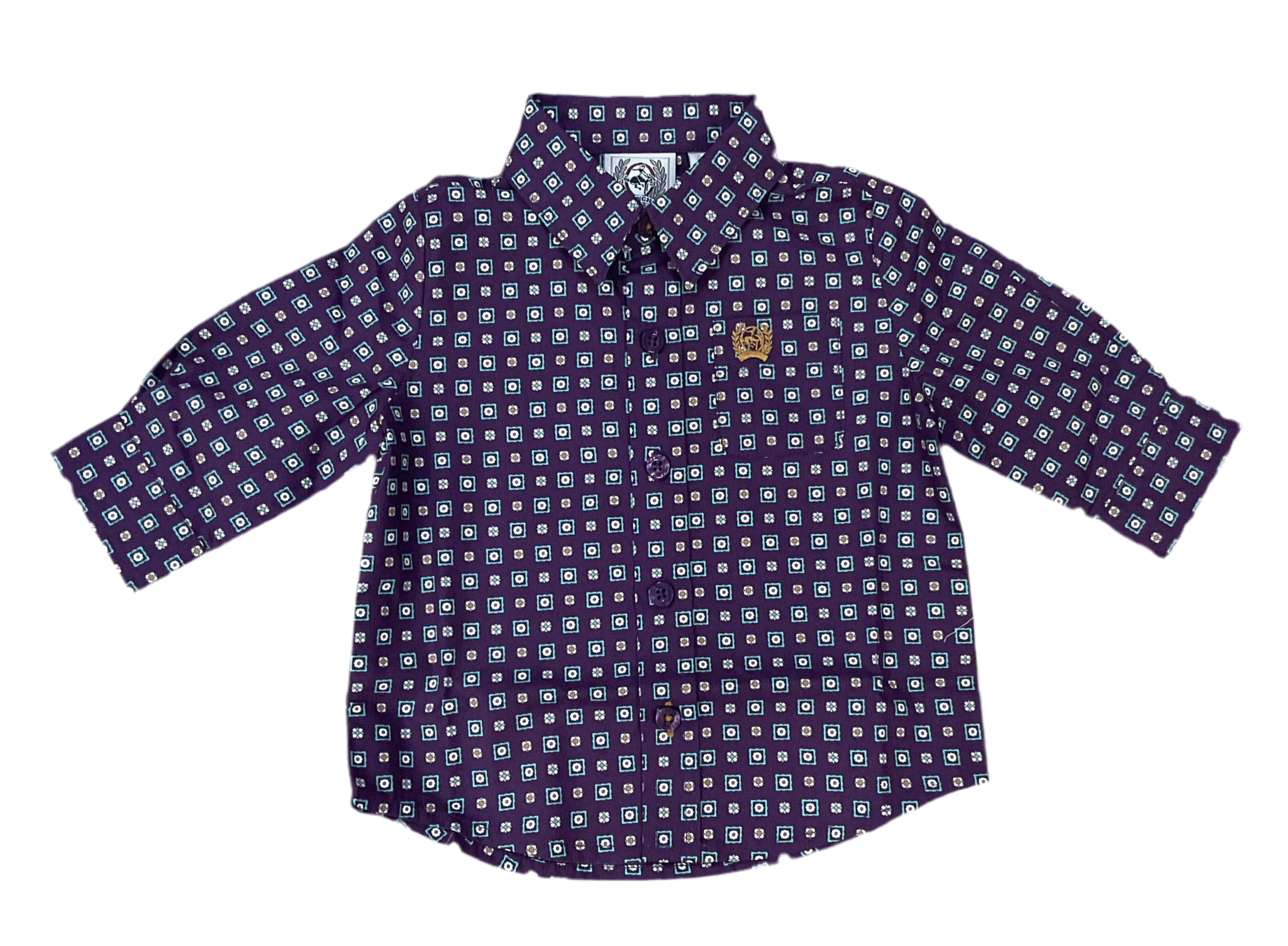 CINCH INFANT  PURPLE PRINT BOYS SHIRT | MTW7062390