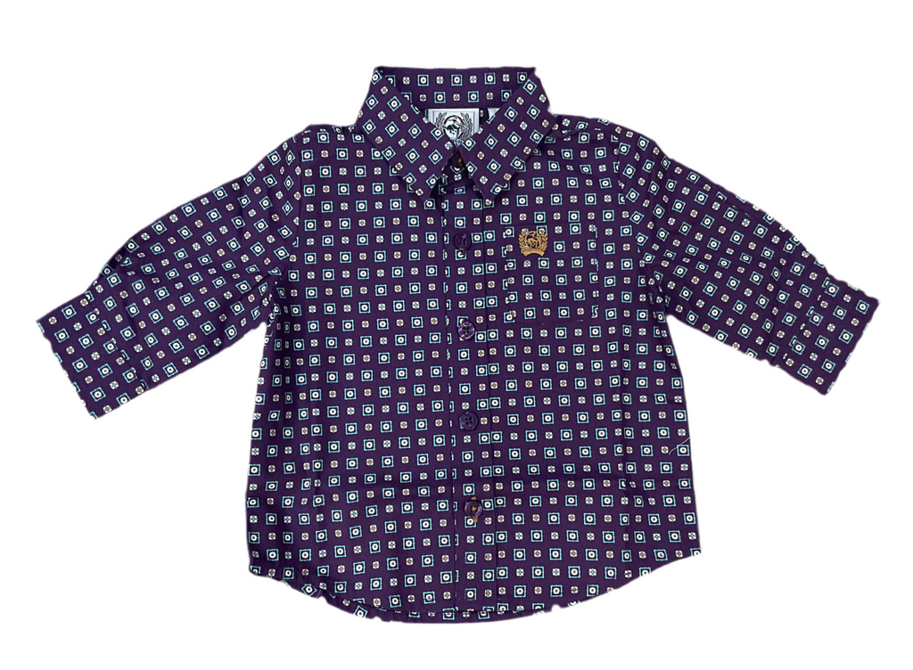 CINCH INFANT  PURPLE PRINT BOYS SHIRT | MTW7062390
