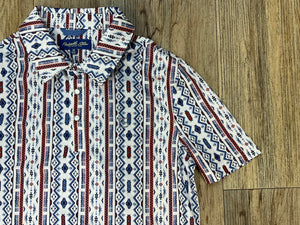 ‘’CHRISTIAN’’ MEN’S PANHANDLE BLUE SNAP POLO | TM51T06662
