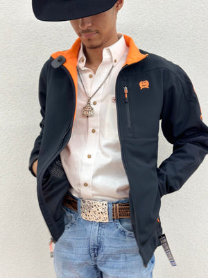 CINCH | MENS SOLID JACKET BLACK / ORANGE