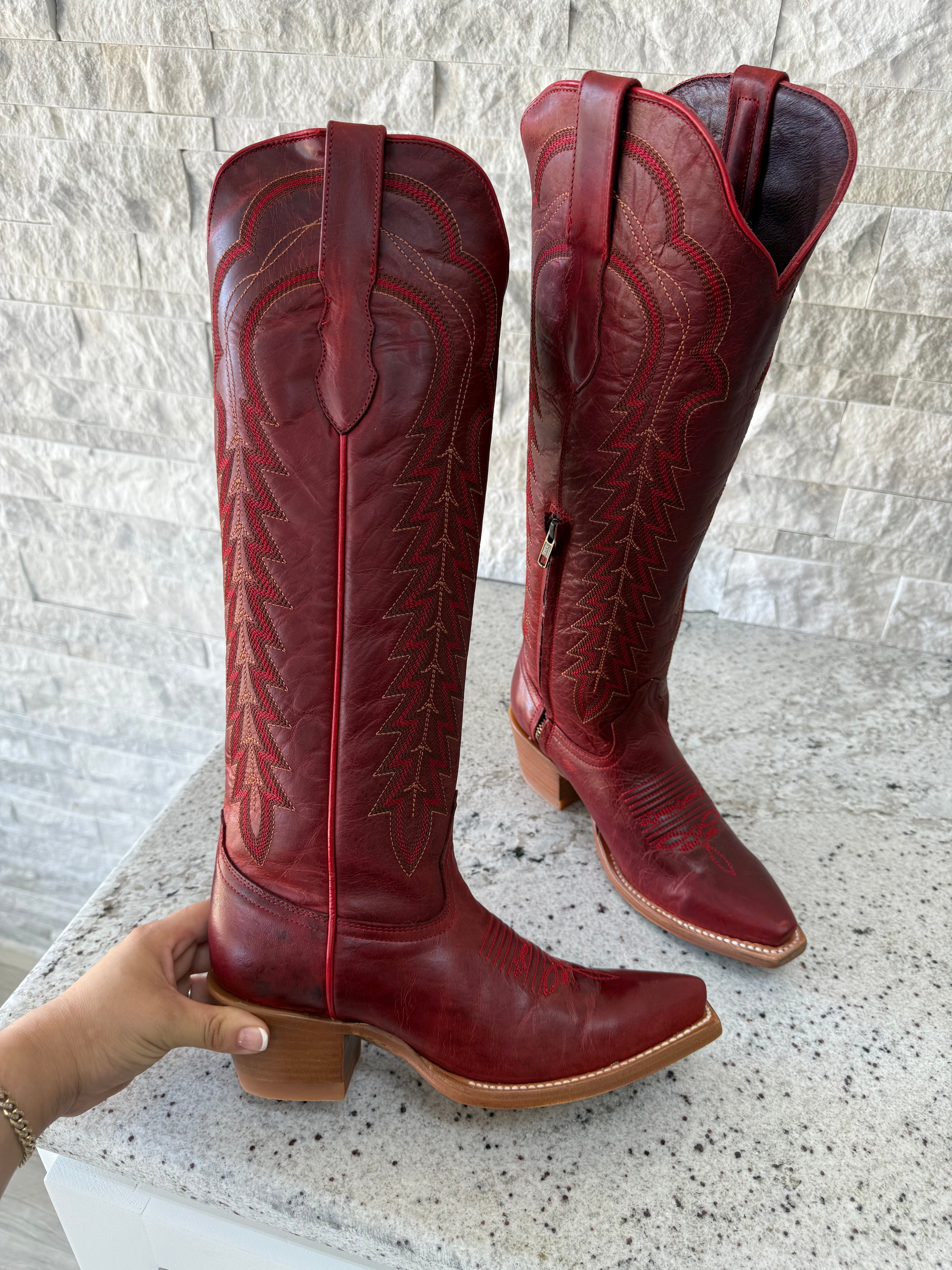 AILANI IRON SPUR BOOT | RED