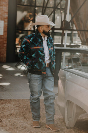 “ Fernando “ | Rock&Roll Cotton Aztec Bomber Coat Outerwear |RRMO92RZX4