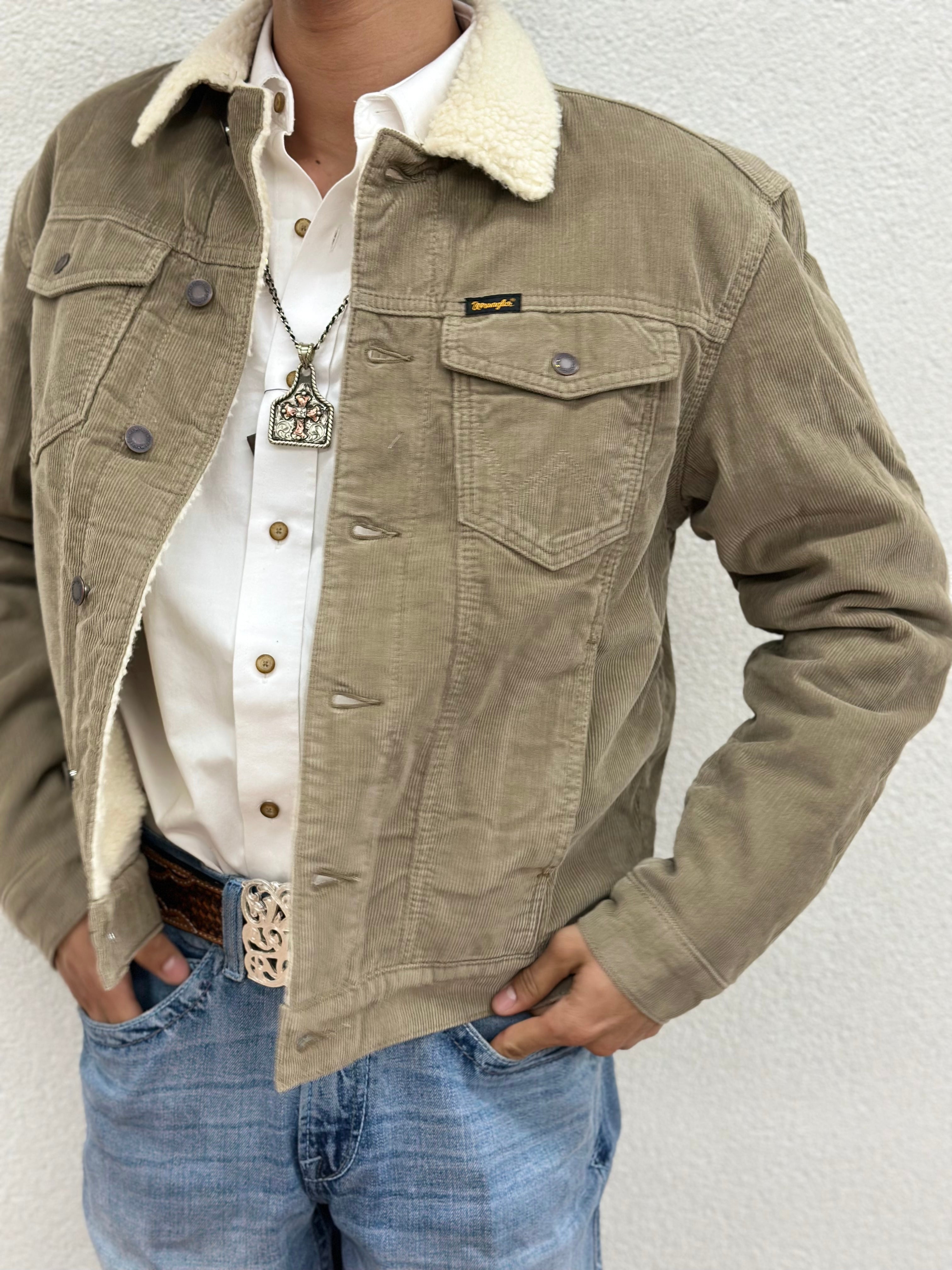 WRANGLER CORDUROY SHERPA LINED TAN - MENS JACKET - 112335725
