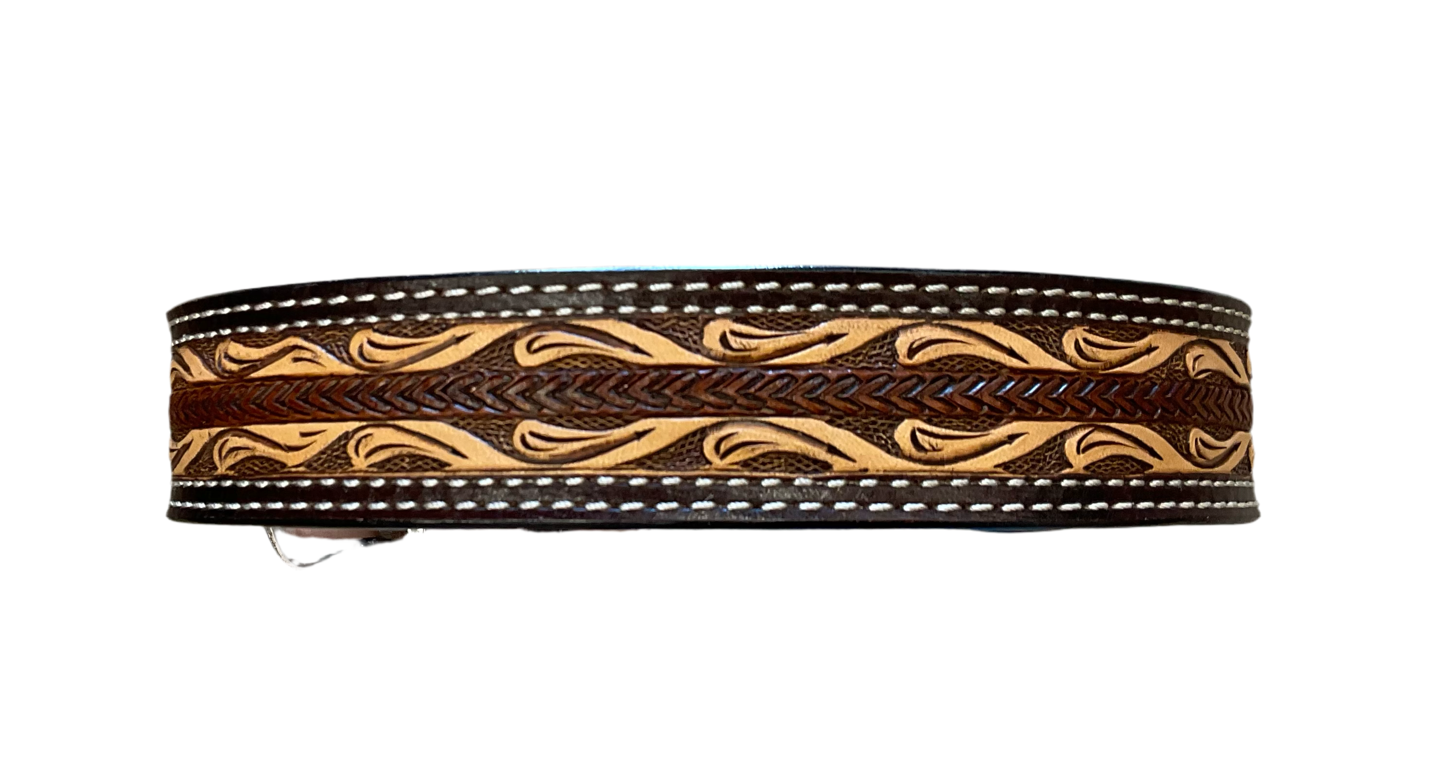 TWISTED MENS BROWN WESTERN TOOLED  BELT| XBT1170