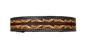 TWISTED MENS BROWN WESTERN TOOLED  BELT| XBT1170