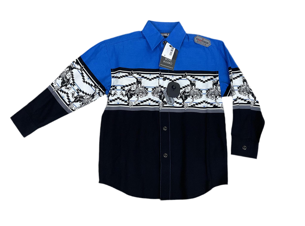 KID'S PANHANDLE BUTTON UP ROYAL (C0S3055)
