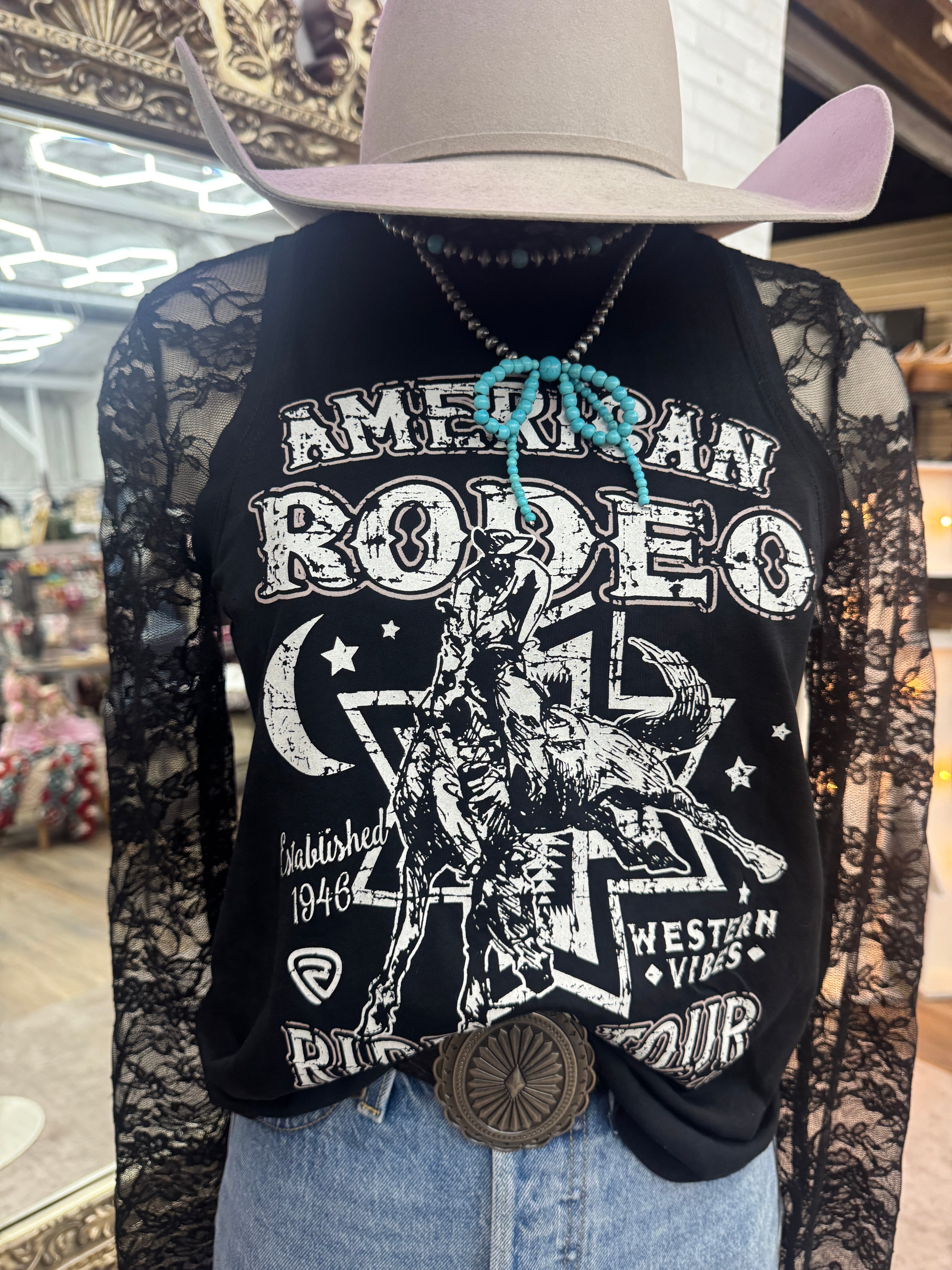 Women graphic tank black rock & roll | RRWT20R0YV