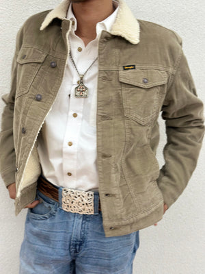 WRANGLER CORDUROY SHERPA LINED TAN - MENS JACKET - 112335725