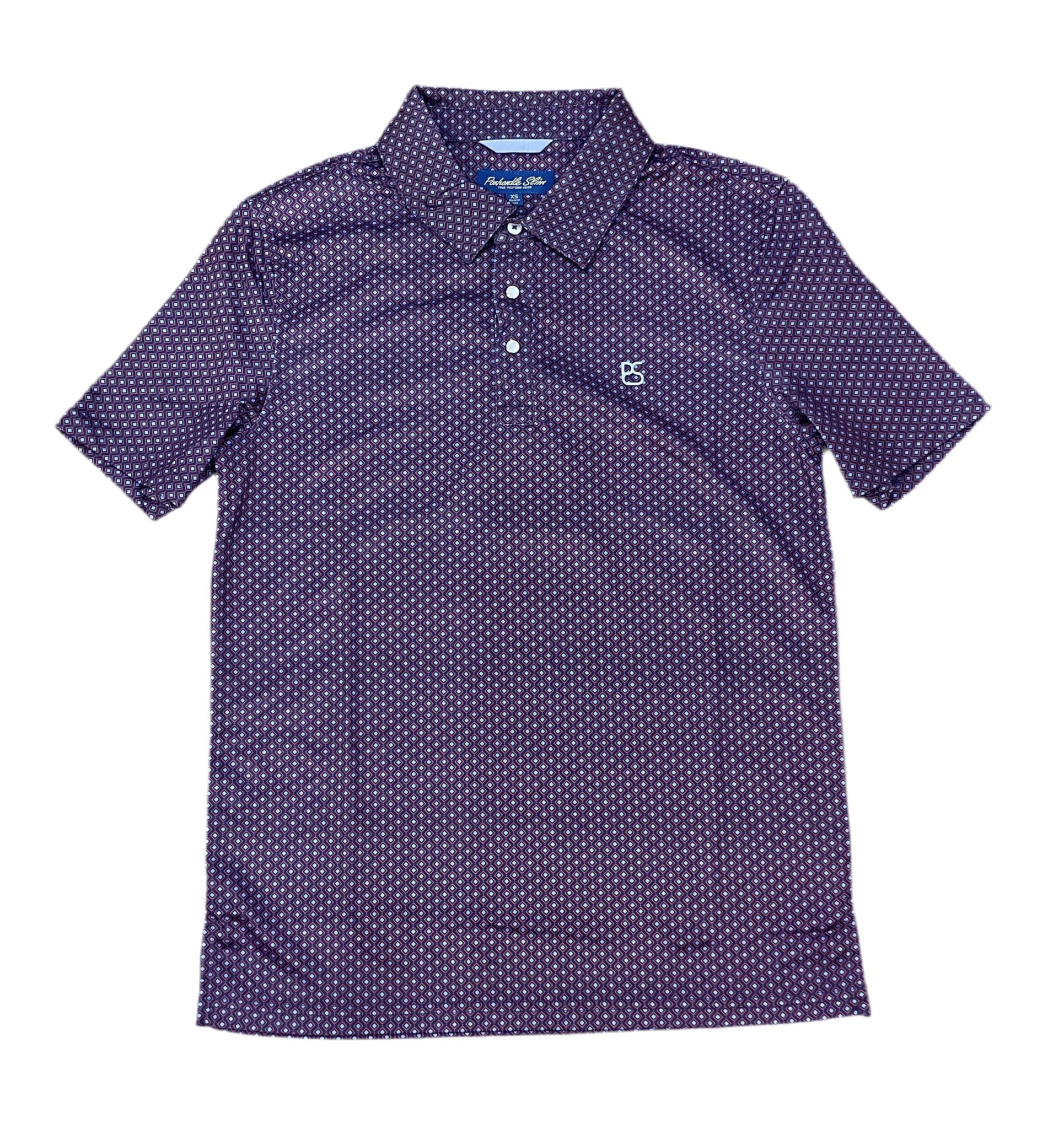 ‘’ZANDER’’ MENS PANHANDLE BLUE SNAP POLO |TM51T06658
