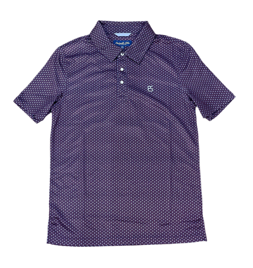 ‘’ZANDER’’ MENS PANHANDLE BLUE SNAP POLO |TM51T06658