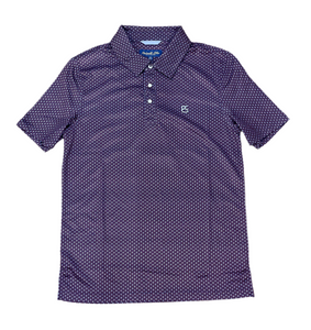 ‘’ZANDER’’ MENS PANHANDLE BLUE SNAP POLO |TM51T06658