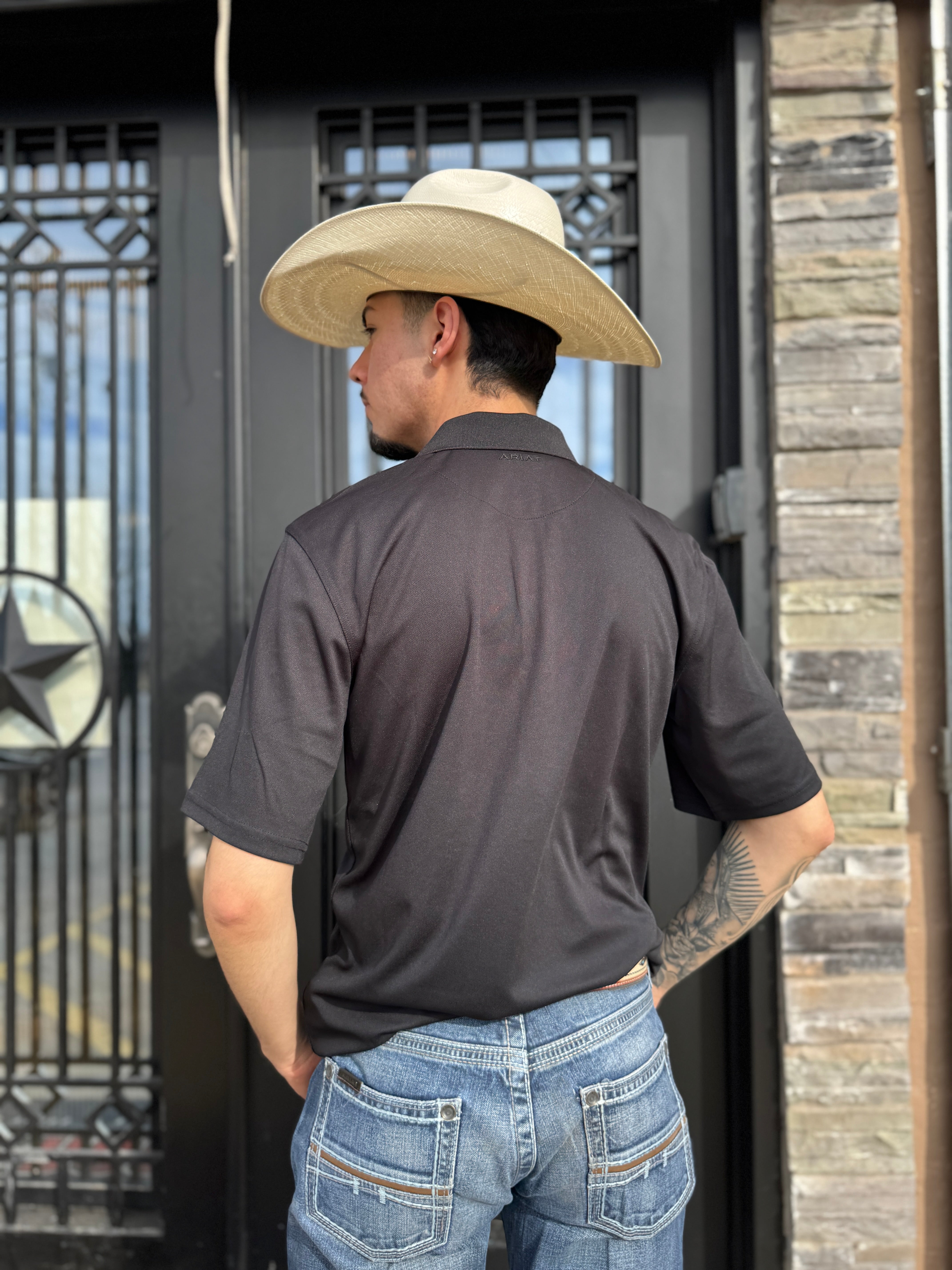 ARIAT TEK BLACK POLO 10009062