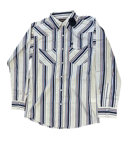 Mens ariat Phillip snap long sleeve beige shirt | 10048435