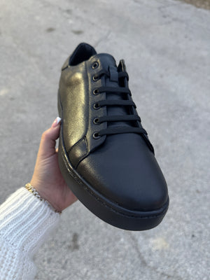 ALUCIN BLACK LEATHER SHOE
