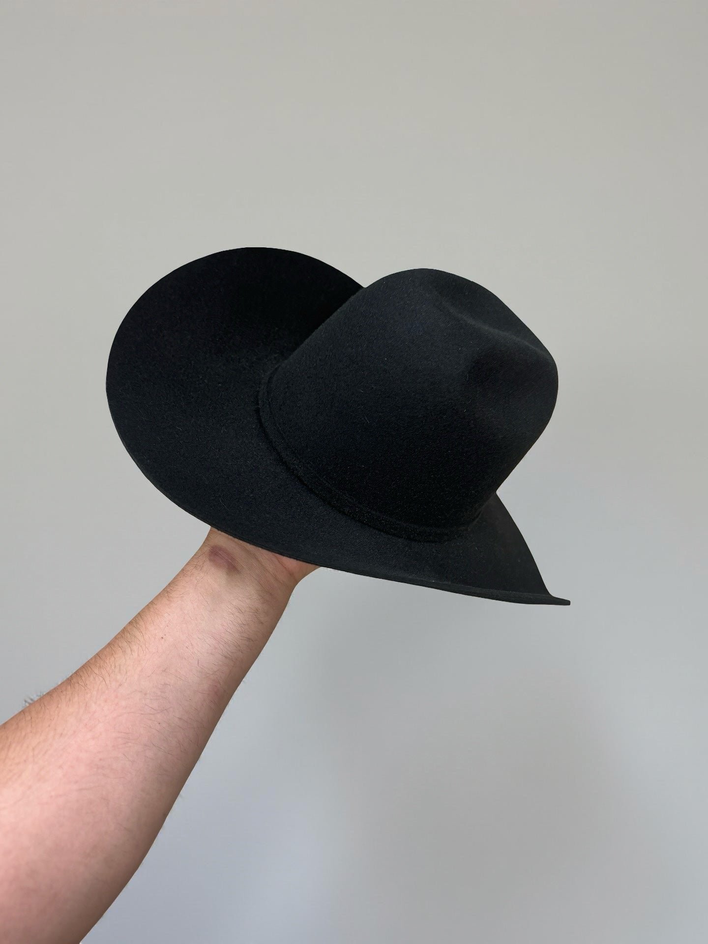 4X BLACK | IRON SPUR ™️ WOOL HAT CROWN 6” BRIM 4 1/4 “