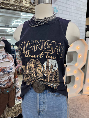WOMEN GRAPHIC TANK BLACK ROCK & ROLL |RRWT20R058