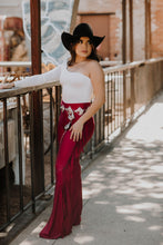 Load image into Gallery viewer, ‘’SAIRA’’ HIGH WAIST RED FRINGE PANTS