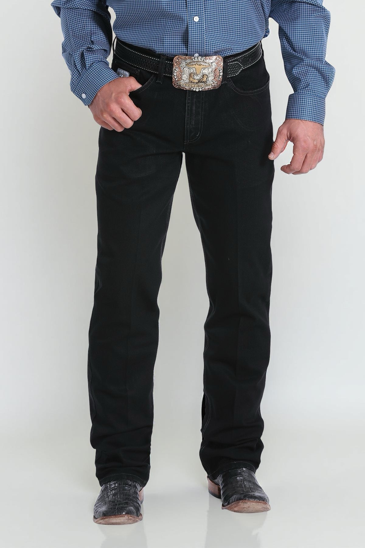 STRAIGHT LEG MEN'S CINCH JEANS BLACK JEANS MB98034012 SILVER LABEL