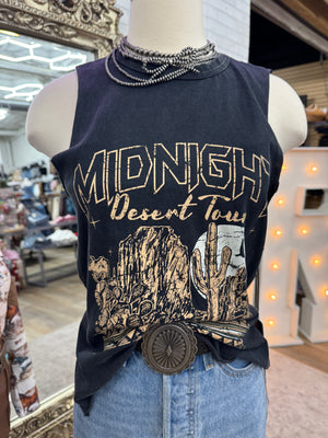 WOMEN GRAPHIC TANK BLACK ROCK & ROLL |RRWT20R058