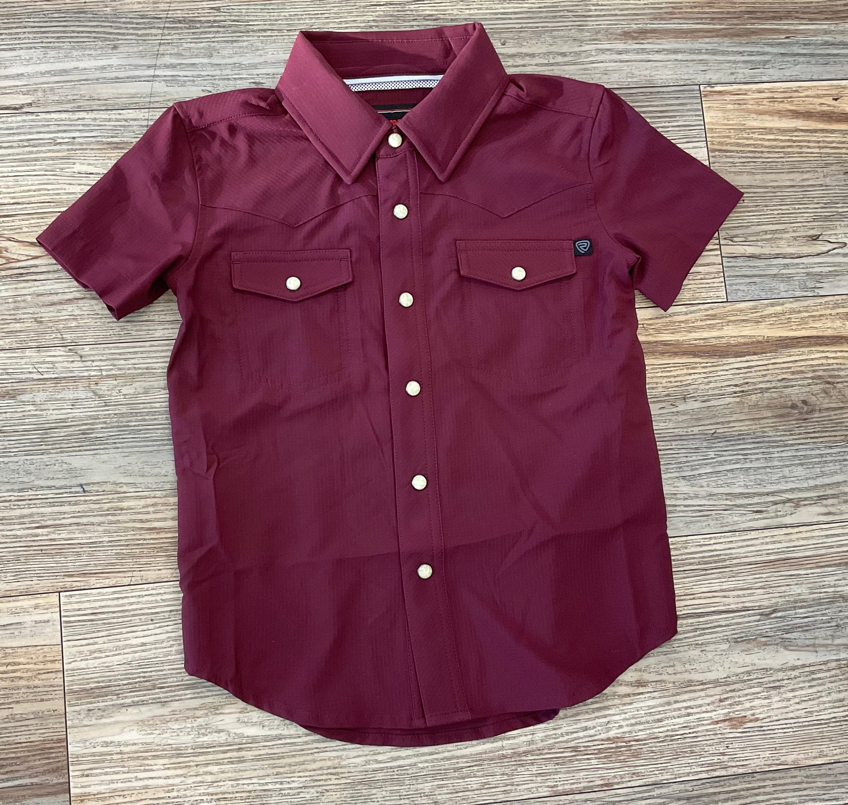 BOYS ROCK & ROLL TEK SHORT SLEEVE SOLID  SHIRT | BBN5S02400
