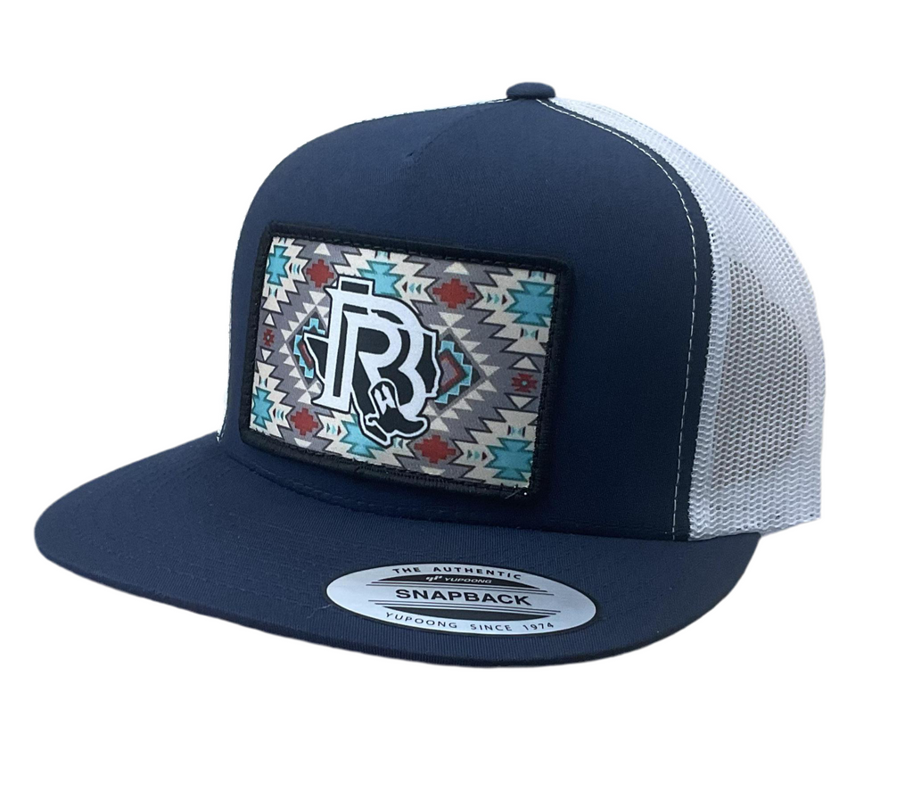 “ Anthony “ | WESTERN CAP BY BR AZTEC WHITE AND NAVY