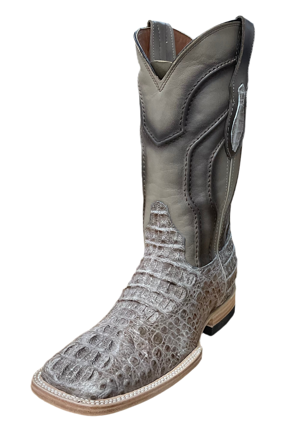 ‘’GORGE’’ HORNBACK NATURAL CAIMAN BOOTS