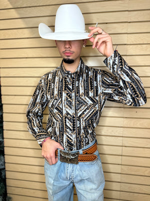 ROCK & ROLL MENS AZTEC VINTAGE TAN SHIRT | VMN2S02522