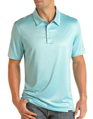 “ Waylon “ |  MENS PANHANDLE SHORT SLEEVE PRINTED POLO BLUE