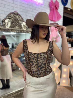 ‘’WENDY’’ LEOPARD CORSET