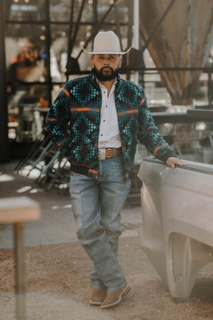 “ Fernando “ | Rock&Roll Cotton Aztec Bomber Coat Outerwear |RRMO92RZX4