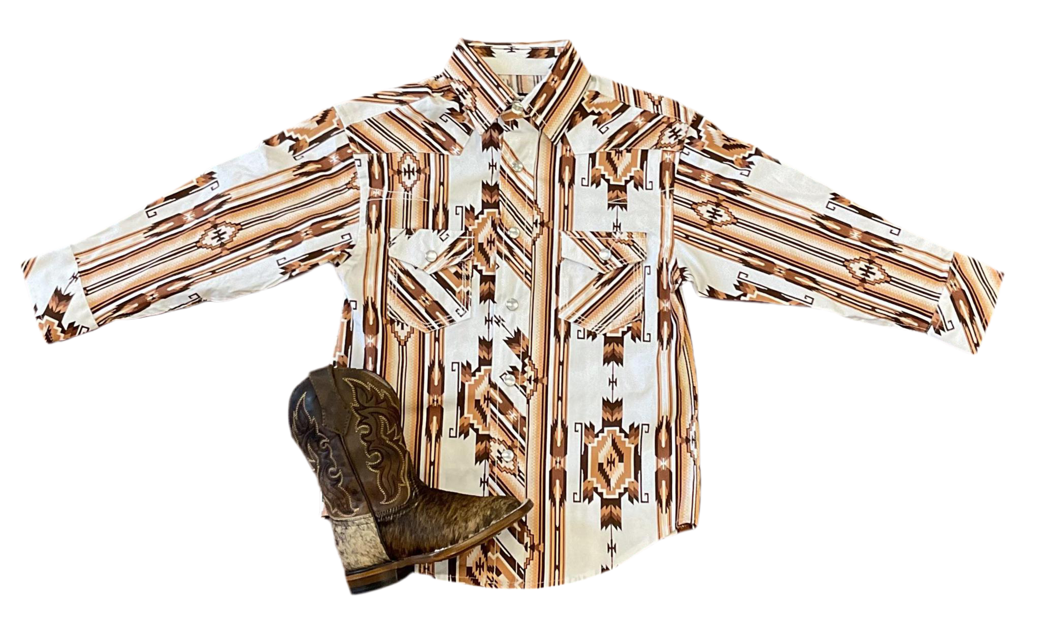 RRCB BOYS AZTEC B LONG SLEEVE NATURAL ROCK & ROLL |RRBS2SRZ7S