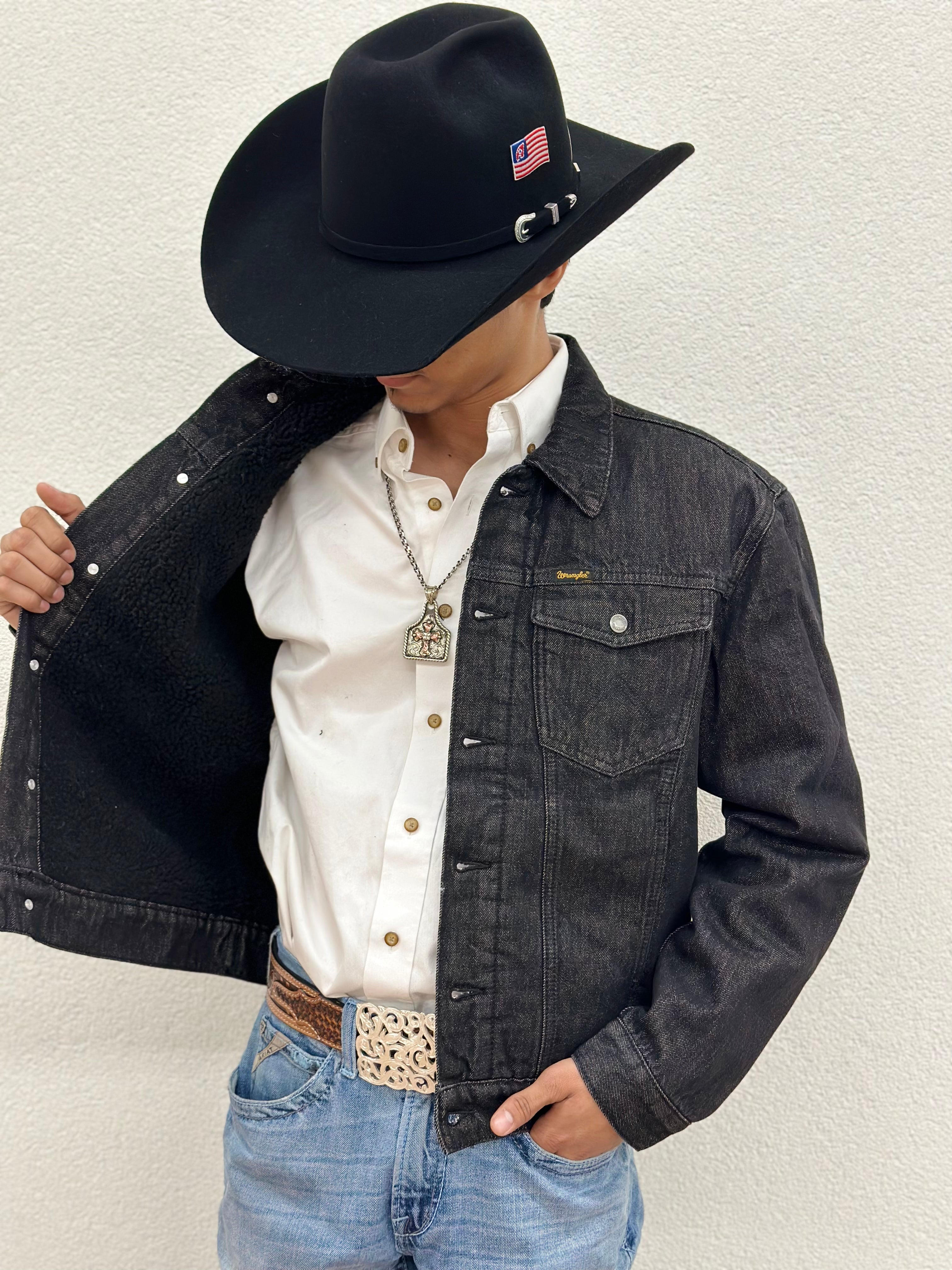 Wrangler Denim Jacket Text Wrangler Men's Cowboy Cut Western