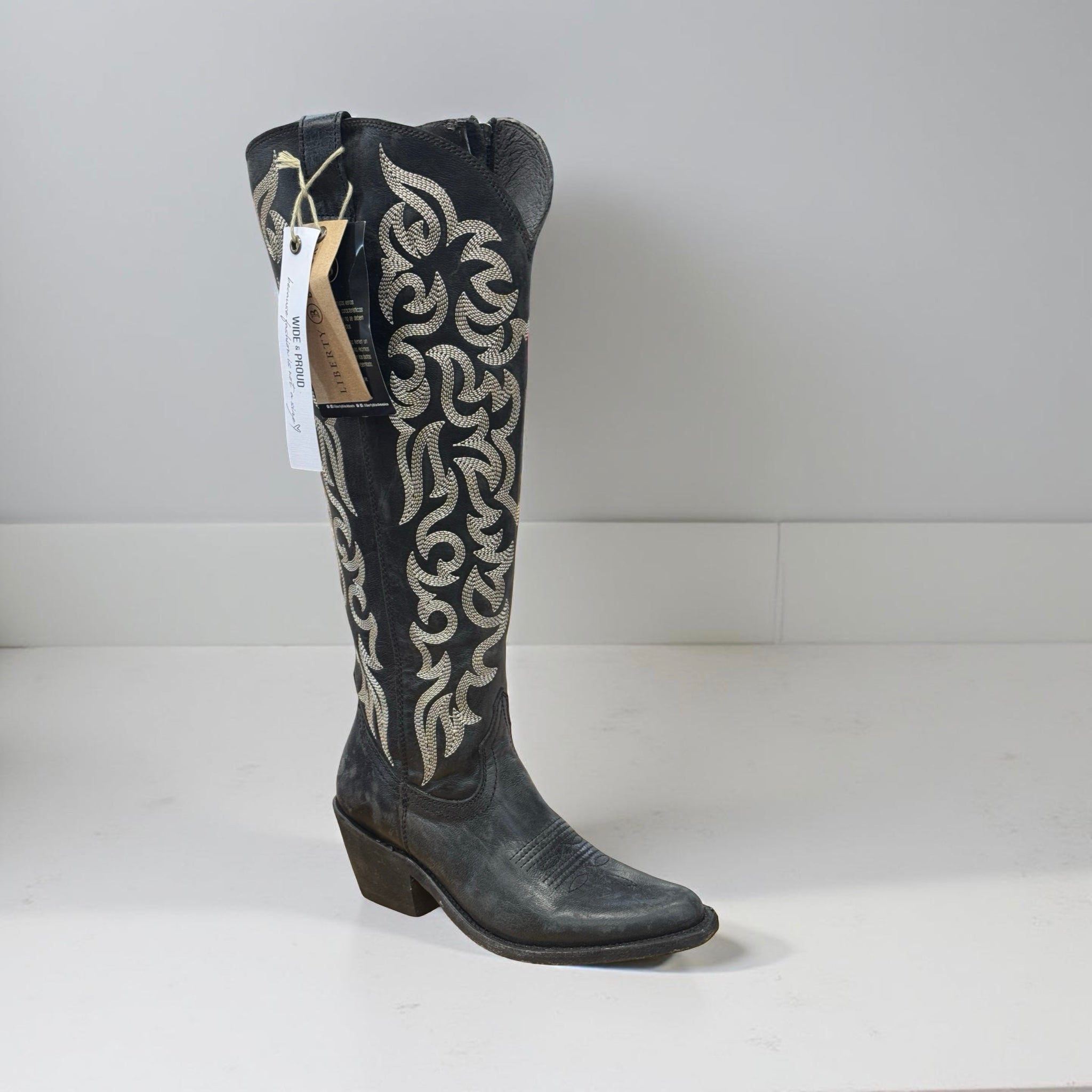 “MARY” LIBERTY BLACK BROWN BOOTS