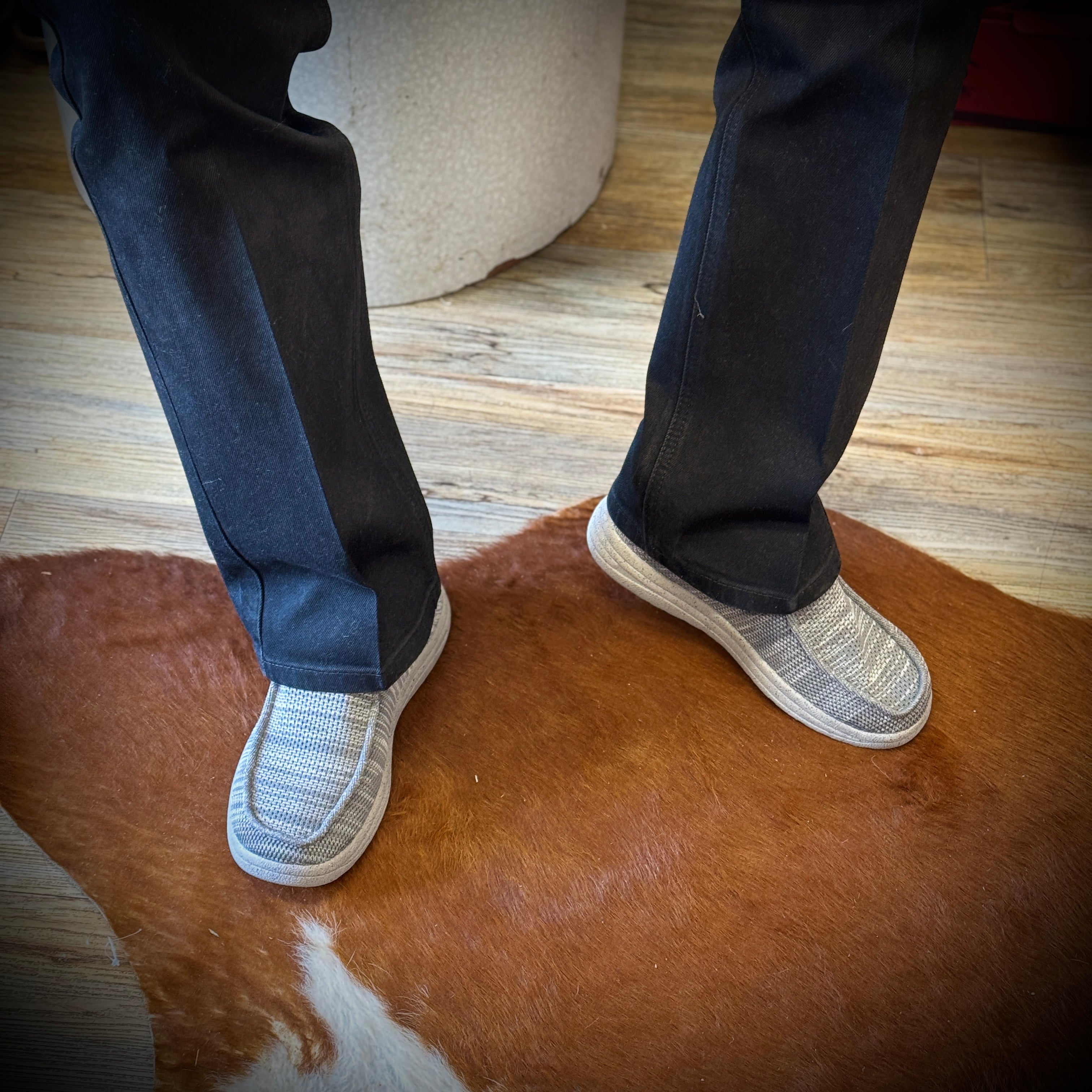 "MICHAEL" |GREY WAXED MEN'S CASUAL CANVAS SHOE