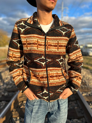 Men’s rock & roll Aztec Berber jacket rust | BM92C02292