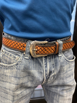 BEADED BELT ZIG ZAG DESIGN WHITE (KH-4082)