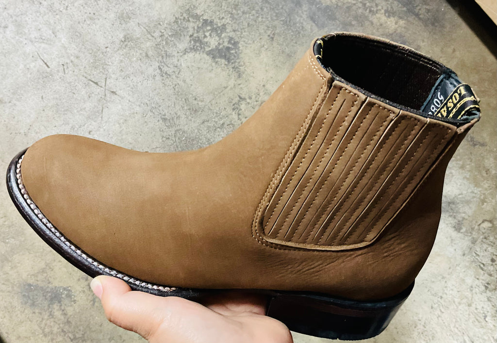 50B6361 BOTIN PUNTA OVAL NOBUCK TOPO