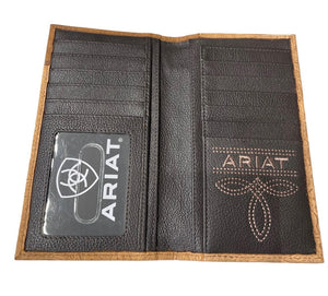 ARIAT RODEO FLORAL EMBOSSED BROWN  WALLET - A3555502