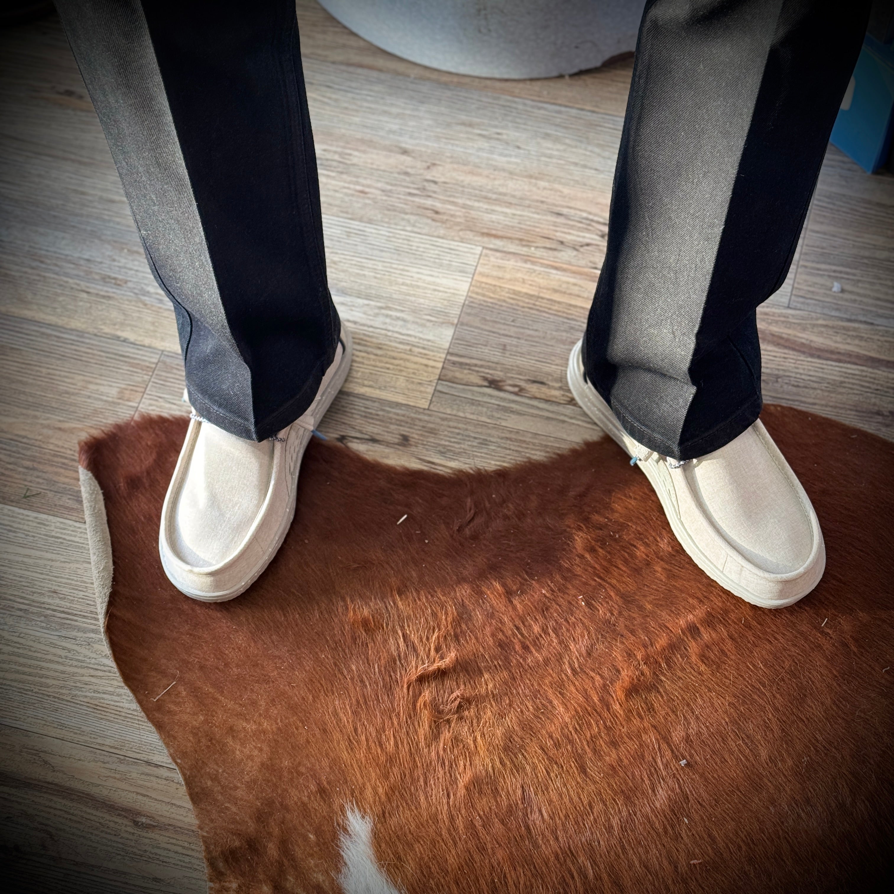 “ PAUL “ | MENS HEY DUDE STRETCH SLIP ON SHOE LIGHT WHITE 40013-2AT