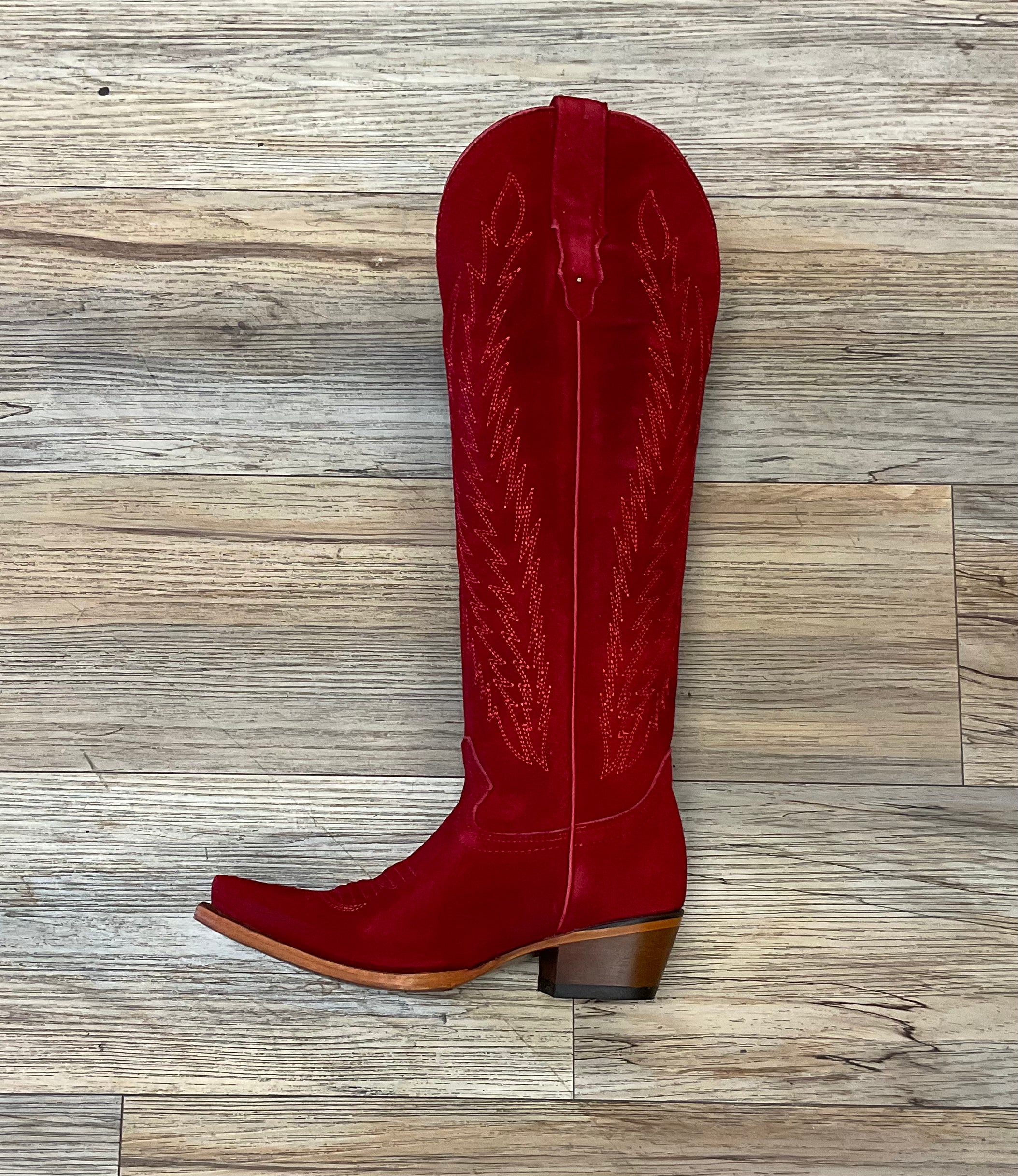 ‘’ANNE’’ GAMUZA ROJO WOMEN BOOTS