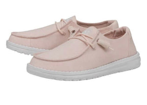 ‘’ISABEL’’Hey Dude Pink Wendy Slub Canvas Woman's Casual Shoes | 40063-680